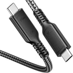 ConnBull Cable Thunderbolt 4 Cable 40Gbps High Speed USB C Supporte 240W/ 8K@60Hz pour Thunderbolt 3/USB4, iPhone 15 Pro, Macbook, iPad Pro, iMac, eGPU,1.8m