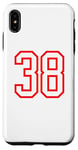 Coque pour iPhone XS Max Numéro #38 Blanc Rouge Sport Numéro 38