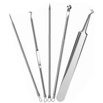 Blackhead 5-piece Professional RemoverTools, Extractor Tweezers Pimple Spot Popper Removal Tool