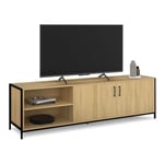 Meuble TV 160 cm DETROIT 2 portes design industriel