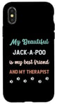 Coque pour iPhone X/XS Jack-A-Poo Jackapoo Chien Papa Maman Ami et Thérapeute