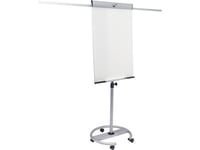 Legamaster Professional Triangle Mobil Flipchart Rundt Fotstativ, Stål, Emalj, Gjuten Aluminium, Kina, 5 Hjul, 680 Mm