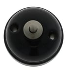 Fontini - Interrupteur bouton poussoir arrondi Garby noir 10A Ã64,5 mm- Noir