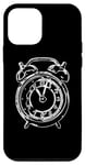 Coque pour iPhone 12 mini Horloge rétro croquis cloche réveil