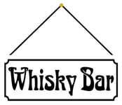 Schatzmix Nostalgie Whisky Bar Plaque en métal avec Cordon Multicolore 27 x 10 cm