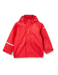 CareTec Girls Rain - Pu W/O Fleece Waterproof Jacket, Red (402), 98 UK