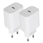 2 kpl PD USB C -laturilohko 25 W PD Type C -pikalaturi IOS 15 100-240 V