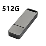 Clé USB en métal haute vitesse,clé USB,clé USB,d'origine,2 To,1 To,3.1 Go,512 - Type dark gray 512GB #B