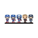 Marvel : Year Of The Shield - Pack 5 Figurines Pop! Captain America: Through The Ages 9 Cm