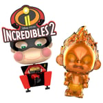 Incredibles 2 Movbi & Jack Jack Cosbaby 3.5 5” Hot Toys Bobble Head Figure 2Pk