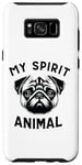 Coque pour Galaxy S8+ Carlin Spirit Animal – Style rétro vieilli