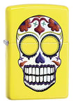 Zippo Briquet avec Motif crânes, Coupe-Vent, Noir Mat, Homme, Citron