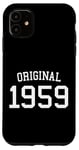 Coque pour iPhone 11 Original 1959, 65 ans, homme femme 65e anniversaire