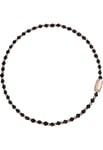 BREIL - Women's Necklace Magnetica System Collection TJ3048 - Bijoux Femme - Collier Ras du Cou en Acier Inoxydable, avec Sphères en Acier Poli IP Rose et en Onyx à Facettes - Longueur Maxi 45 cm