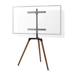 Nedis TVSM7060BK TV Gulv Stand 50 - 65 " | Maksimal vægt: 35 kg | Scandinavian Design | Kan drejes | skrid rem | Snap-lock | Aluminium/Stål - Sort