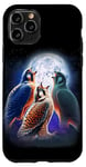 iPhone 11 Pro 3 Falcon Howling At The Moon Funny Hawk Bird Lover Birder Case