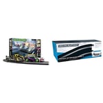 Scalextric Spark Plug - Batman vs Joker Slot Car Racing Set & C8556 Track Extension Pack 7-4 x 350 mm Straights, 4 x Radius 3 Curve 22.5° Track Accessory