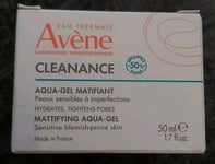 EAU THERMALE AVENE CLEANANCE MATTIFYING AQUA-GEL 50ml BNIB