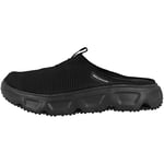 Salomon Reelax Slide 6.0 Men's Recovery flip flops, Cushioned Stride, Instant and Durable Comfort, and Versatile Wear, Black, 12.5