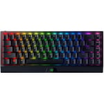 Razer BlackWidow V3 Mini HyperSpeed (Green Switch) - Wireless 65% Mechanical Gaming Keyboard (Clicky Mechanical Switches, Bluetooth, USB-C, Doubleshot ABS Keycaps) US Layout | Black