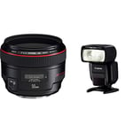 EF 50mm f/1.2L USM Lens + Speedlite 430EX III-RT Flash