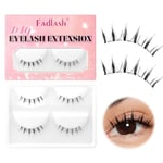 Fadlash Faux Cils Volume Russe Cils 3D Extension Cluster Cils 2 Paires Cils Individuels Reutilisable DIY Facile À Appliquer À La Maison(011)