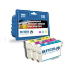 REFRESH CARTRIDGES T0712/3/4 C/M/Y 3 COLOUR INK PACK COMPATIBLE WITH EPSON PRINT