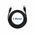 Extra Long 3 Meter Charger Charging Cable Lead Nintendo Wii U Pro Controller New