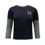 Nike Childrens Unisex Long Sleeve Top Navy Boys Toddler T Shirt 422403 452 Textile - Size Medium