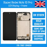 Xiaomi Redmi Note 10 Pro Replacement OLED LCD Display Touch Digitizer  w/ Frame