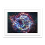 Artery8 NASA James Webb Telescope Cassiopeia A (Cas A) Composite Living Room Artwork Framed Wall Art Print 18X24 Inch