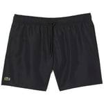 Maillots de bain Lacoste  SHORT DE BAIN  LÉGER UNI NOIR À SÉCHAGE RAPIDE