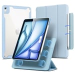 ESR Coque pour iPad Air 11 Pouces M2 (2024), Air 6/5/4(2022/2020, 10.9 Pouces), Couverture Magnétique Amovible, Mode Portrait/Paysage, Support Pencil Pro/USB-C, Série Rebound 360, Bleu Ciel