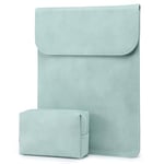 HYZUO 13 Pouces Housse Ordinateur Portable PC Sacoche pour MacBook Pro 13 M2 M1 2024-2016, MacBook Air 13 M3 M2 M1 2024-2018, 13 iPad Pro M4/iPad Air M2, Surface Pro, avec Petit Sac, Vert Menthe