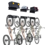 VEVOR Support de rangement pour vélo, 1219,2 mm, 6 porte-vélos et 3 crochets pour casques, organisateur maison et garage, charge 136 kg, support mural avec 3 étagères pour différentes tailles de vélo