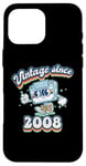 Coque pour iPhone 16 Pro Max Retro Vibes 2008 Vintage Style 17th Birthday Cassette Tape