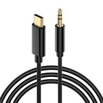 NoveltyThunder For Samsung Galaxy S20 Ultra 1M Black Type C USB To 3.5mm AUX compatible with Audio Jack Adapter Cable