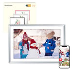 Cadre Photo Numérique 10.1" WiFi avec Mémoire 32GB, Cadre Photo électronique avec écran Tactile 1280 * 800 IPS, Partage de Photos & Vidéos Via Frameo APP, Le Meilleur Choix pour Un Cadeau, Argent