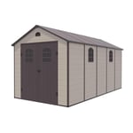 Gardiun Abri de Jardin en Résine Alessia E 11 m² 456x238x228 cm avec Plancher et Fenêtres Beige