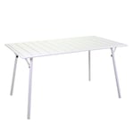 TABLE PLIANTE BLANC 140X80 H 74 EN MÉTAL MOD. ROVIGO