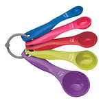 Colourworks Set De Cuillères À Mesurer, 5 Cuillères Pour Mesurer Les Aliments, En Plastique Durable, Résistant Aux Taches Et Lavable Au Lave-Vaisselle, Couleurs Vives