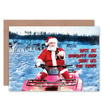 Wee Blue Coo CARD CHRISTMAS XMAS MERRY BE NAUGHTY SANTA PRESENT GIFT