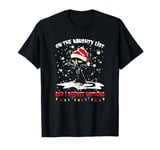 On The Naughty List And I Regret Nothing Black Cat Xmas T-Shirt