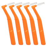 (Orange)5pcs L Shaped Interdental Brushes Effective Cleaning Plaque Removal MA