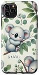 Coque pour iPhone 11 Pro Max Koalas kawaii vert feuillage