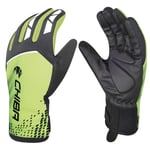 Chiba 2nd Skin Light-Line Windprotect Waterproof Gloves - Fluro Yellow / Large