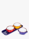 Kitchen Craft World of Flavours Enamel Steel Dip Bowls Serving Set, Multi