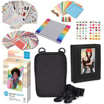 HP 2.3x3.4" Premium Zink Photo Paper (50 Pack) Accesory Kit with Photo Album, Case, Stickers, Markers