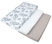 Medi Partners 3pcs Ensemble Drap Housse pour Un lit bébé 60x120 cm 100% Coton literie bébé Matelas Enfant Sac de Couchage lit bébé