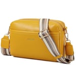 AIFILLE Petit Sac a Main Femme Jaune, Sac à Bandoulière pour Femme en Cuir Sacoche Pochette Telephone Portable Bandouliere avec Large Bandoulieres, Amovible et Réglable Sacoche Petite Fille Femmes